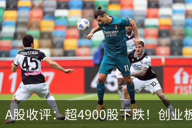 A股收评：超4900股下跌！创业板指跌3.41%，军工装备、软件开发板块领跌